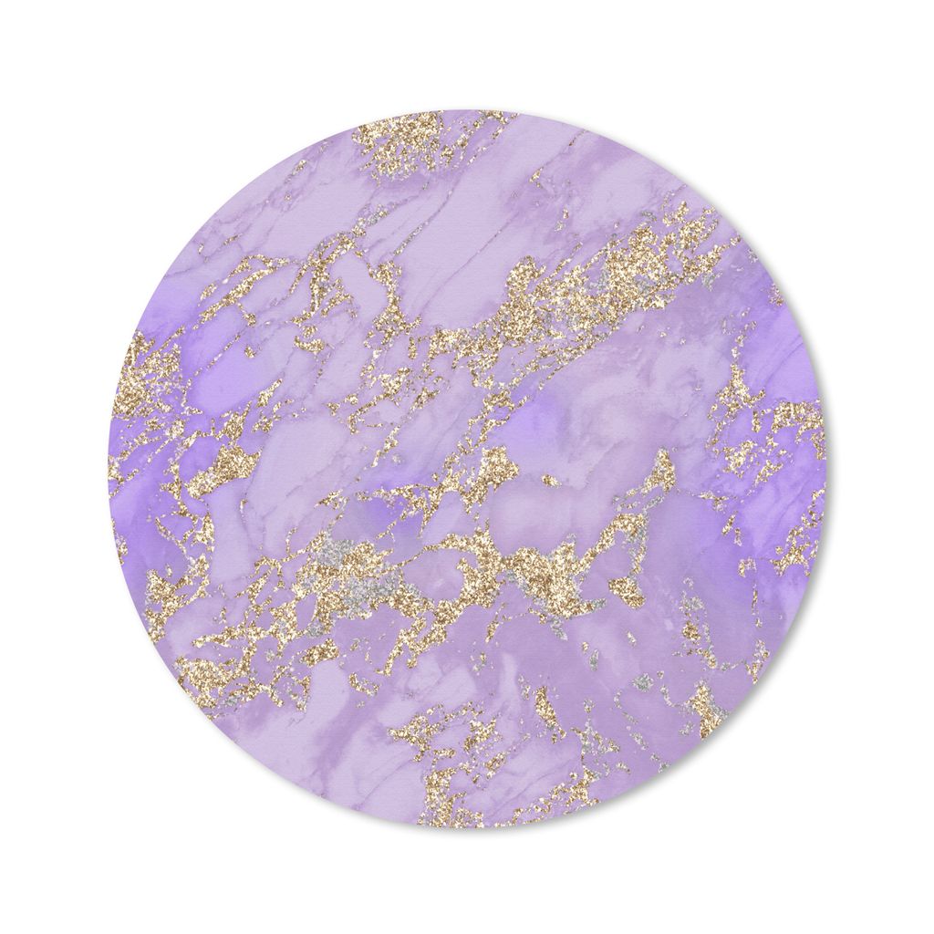 MuchoWow Mauspad Mousepad Marmor - Glitzer - Schick - Gold 40x40 cm - Mousepads - Maus Mat - Pad - Mausunterlage - Schreibtisch Accessoires