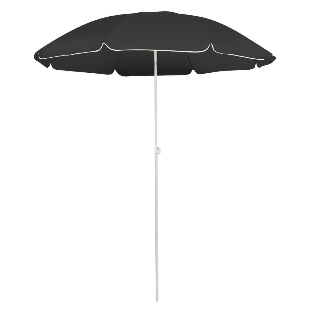 vidaXL Parasol avec mât en acier Anthracite 180 cm Image du produit 