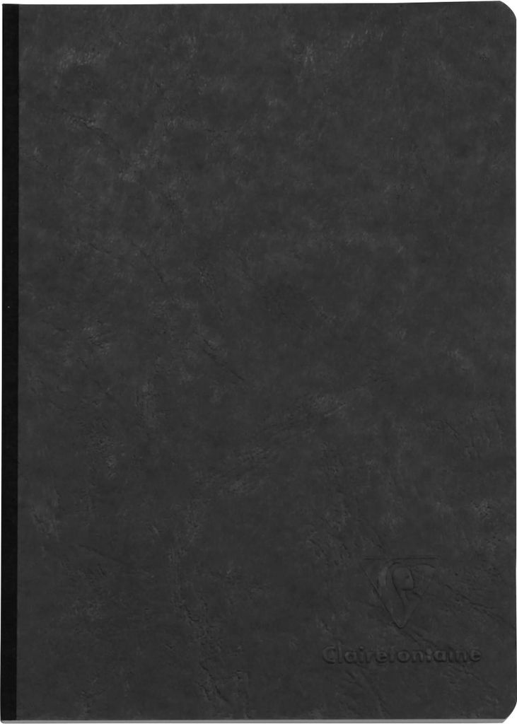 Clairefontaine 5x Notizbuch AgeBag A5 Leinen liniert 96 Blatt - Schwarz 795461C
