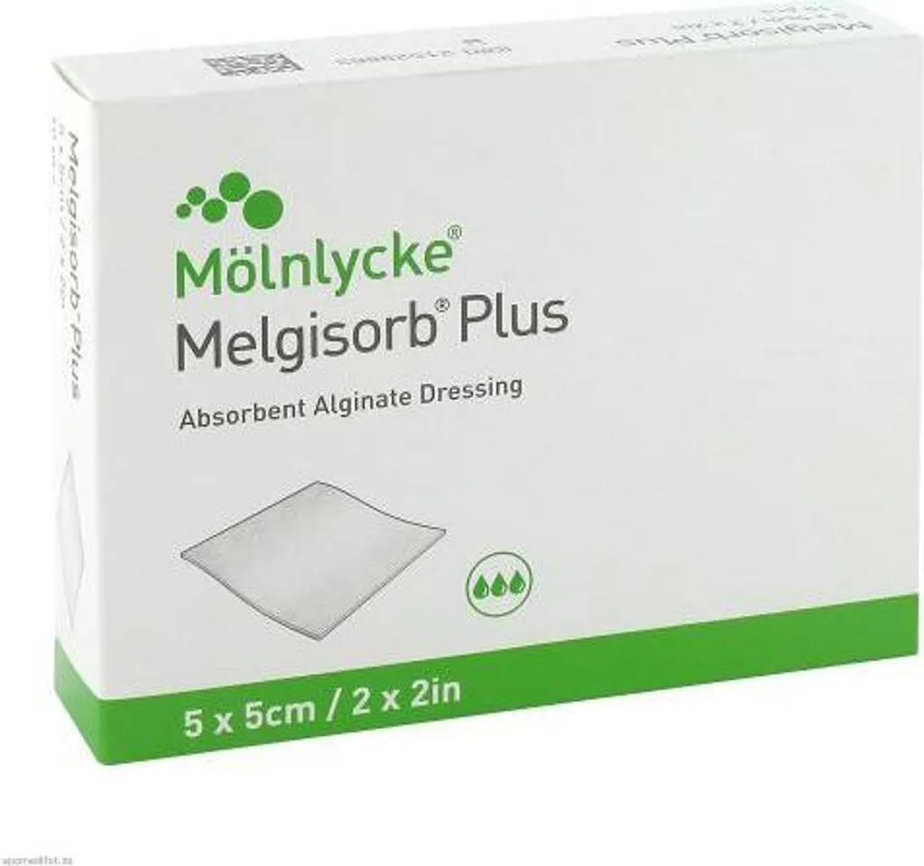 Melgisorb Plus Alginate 5x5 cm : Stopper la macération des plaies x10