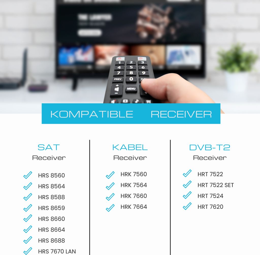 ALLIMITY Ersatz-Fernbedienung Für Xoro Receiver – Kompatibel Mit HRS-/HRK-/HRM-Modellen