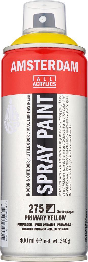 Amsterdam Sprühfarbe Spraydose hochpigmentiert 400 ml Primärgelb 275