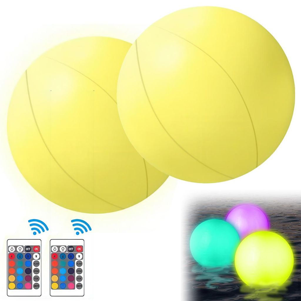 2er-Set Wasserdichter LED-Leuchtball,40 cm Schwimmendes Produktbild 
