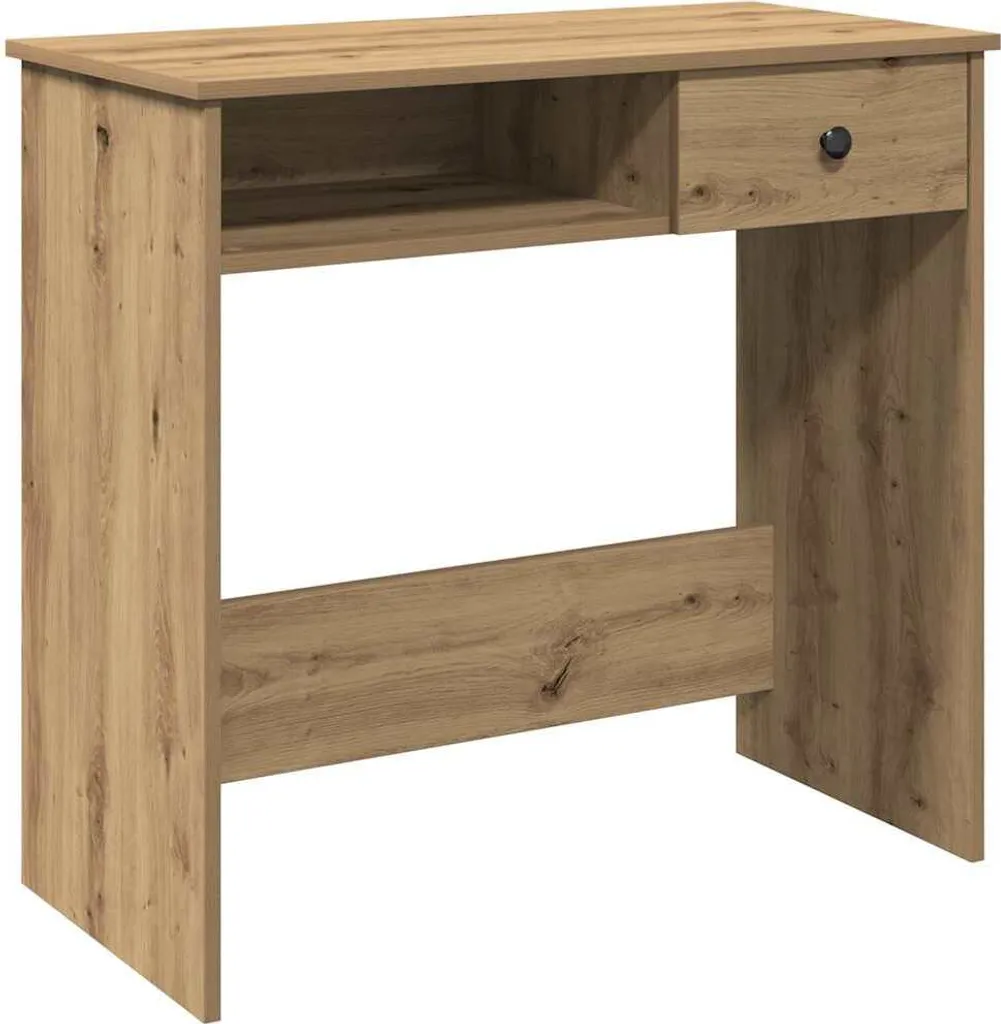Scrivania SYFAX™ Rovere 80x40 - Postazione PC Compatta Legno Multistrato