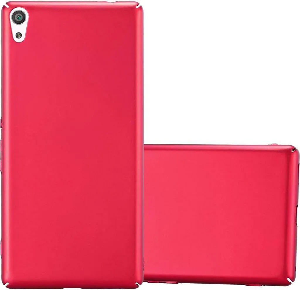 Cadorabo Custodia Sony Xperia XA ULTRA - Cover Rigida Rosso Opaco Metal