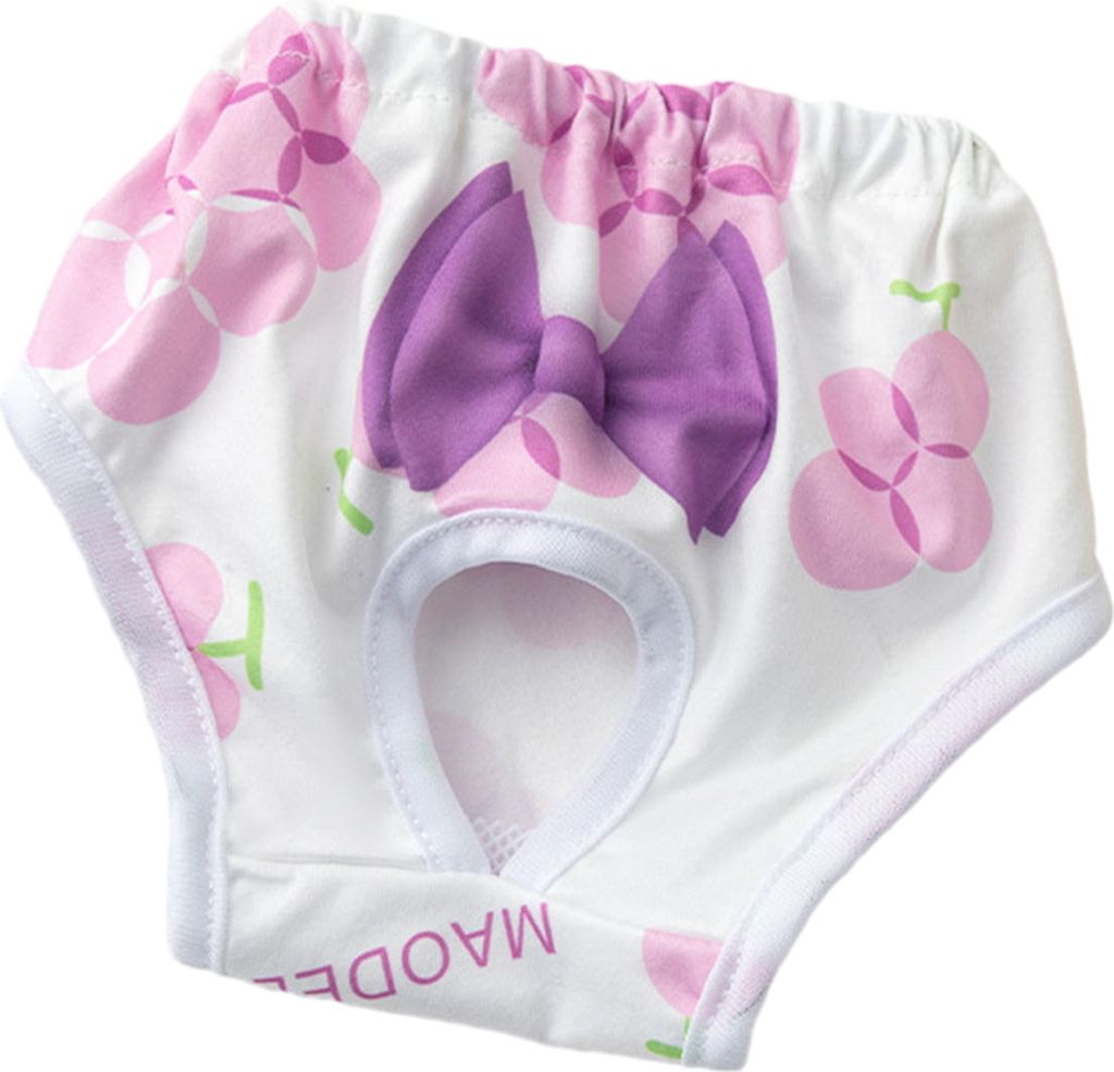 Menstruationshosen für Haustiere, bequeme, saugfähige Hundewindeln, verhindern Unordnung, atmungsaktive Shorts mit Cartoon-Muster, Unterwäsche, ...
