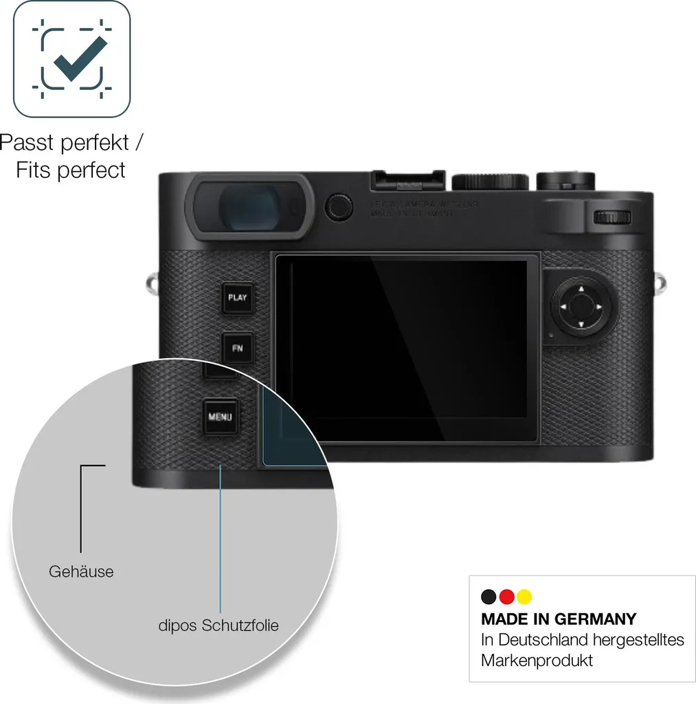 2x Pellicola per Leica D-Lux 7 Protettiva Protezione opaco Flessibile 9H dipos