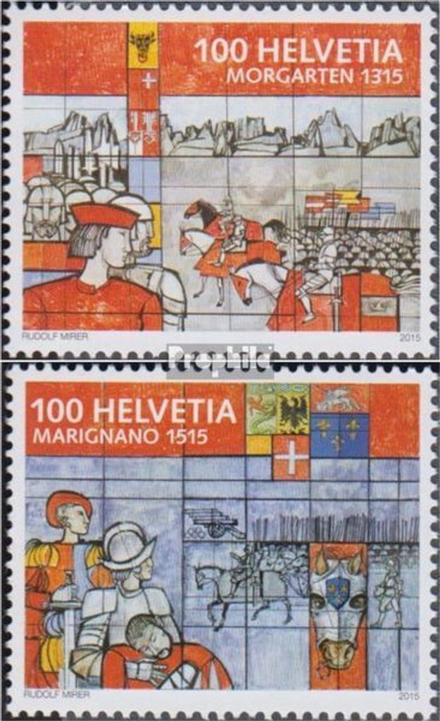 Briefmarken Schweiz 2015 Mi 2390-2391 (kompl.Ausg.) postfrisch Schlachten