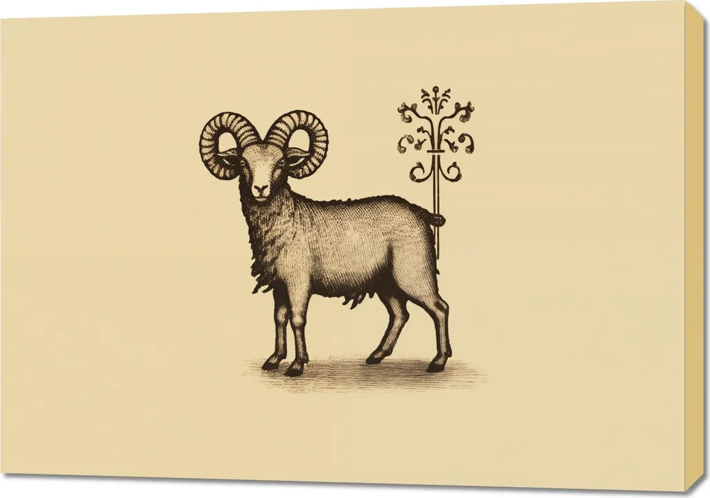 Quadro Grande 100x70 cm: Natura ed Araldica per Muri Vuoti