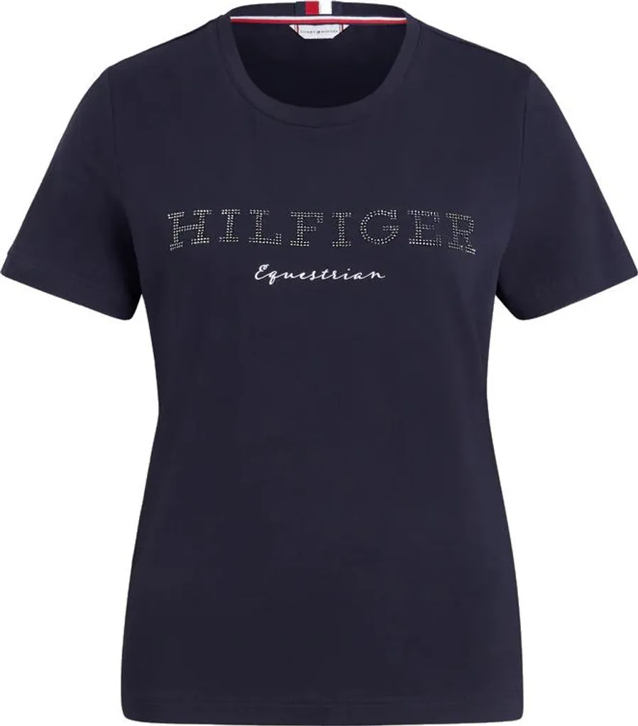 T-shirt Donna Belmont Tommy Hilfiger Equestrian con Logo Strass