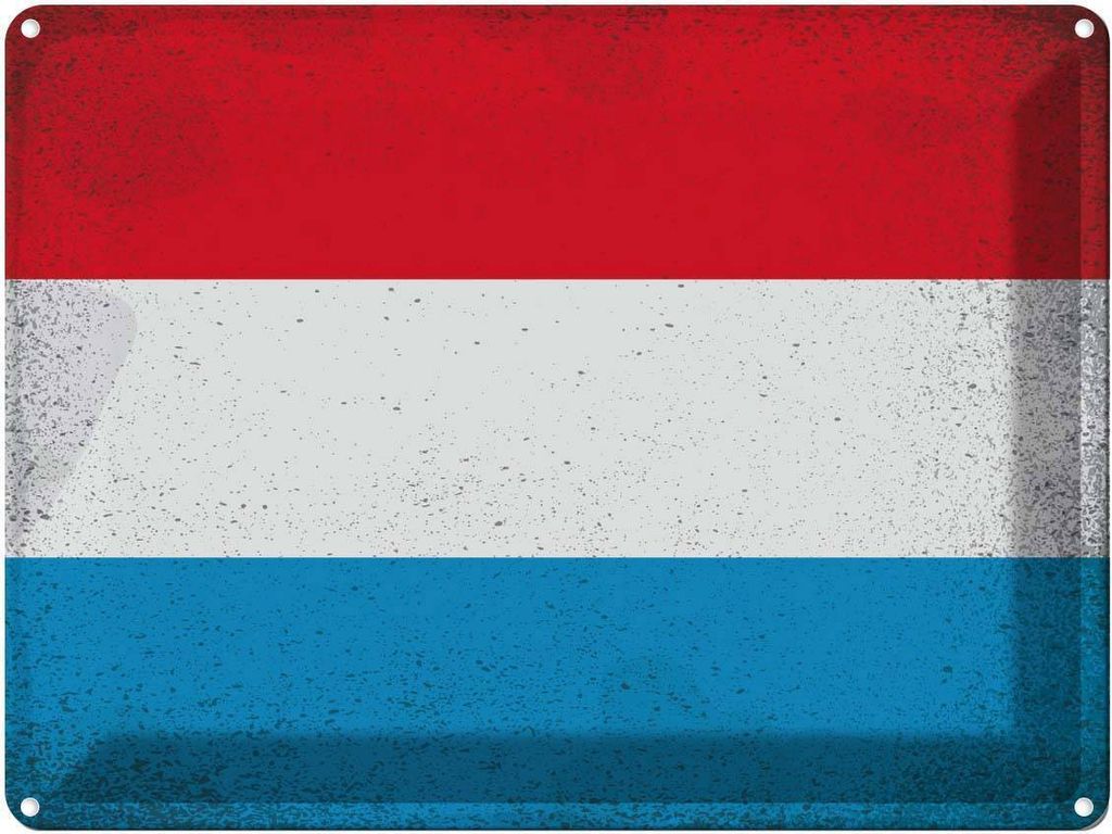 vianmo Blechschild 30x40 cm Luxemburg Luxembourg Europa Flagge Fahne Wappen
