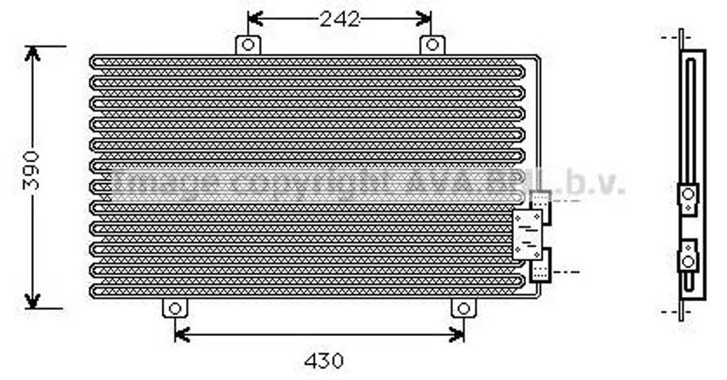 Condenseur de climatisation AVA COOLING AL5063 pour systèmes thermiques