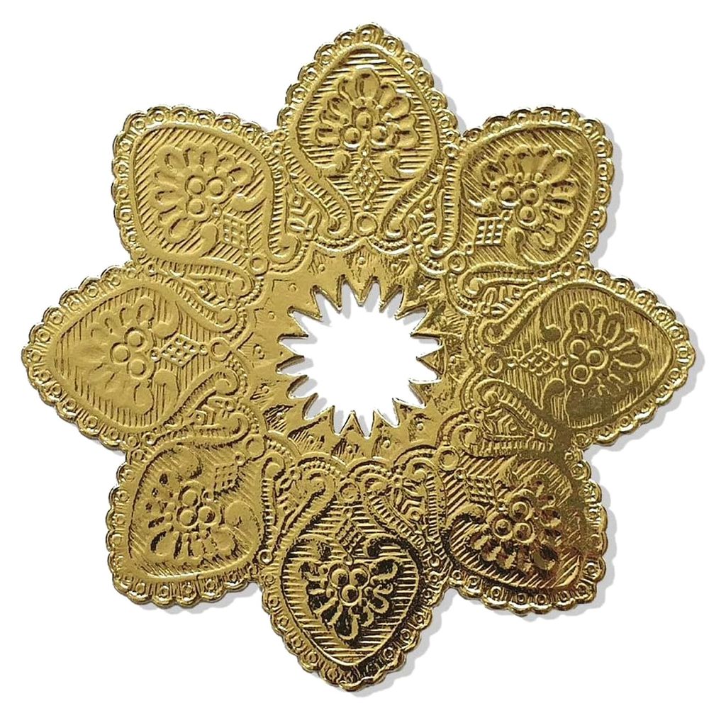 Kerzenhalter, 5 Stück, Gold, Ø 10 cm, für Kerzen bis Ø 2,5 cm, Indoor, Festliche Anlässe