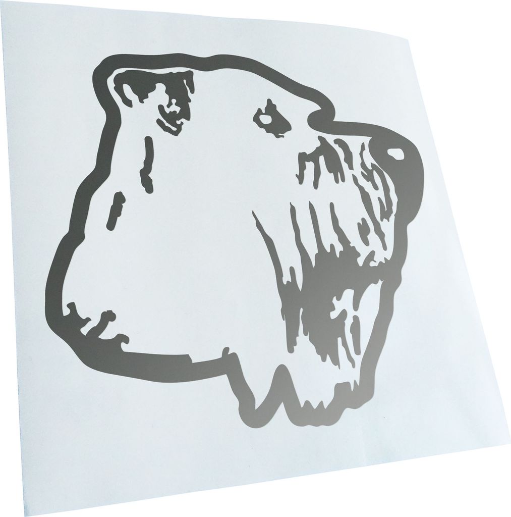 Kiwistar - Autoaufkleber - soft coated wheaten terrier - Silber - 60x55cm - Aufkleber für Auto, Laptop, Fahrrad, LKW, Motorrad mehrfarbig JDM Deca...