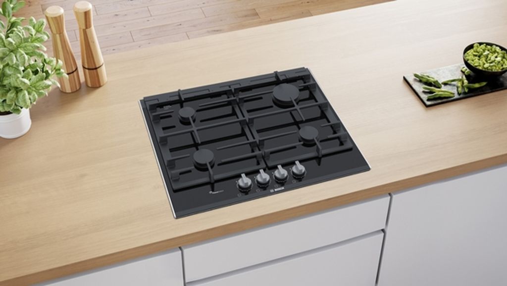 Bosch Gaskochfeld 60 cm Glaskeramik Schwarz PRP6A6B70D Produktbild 5