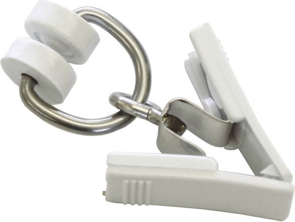 Gardinia T-Rollring mit Klammer 20 Stück, weiß Produktbild 