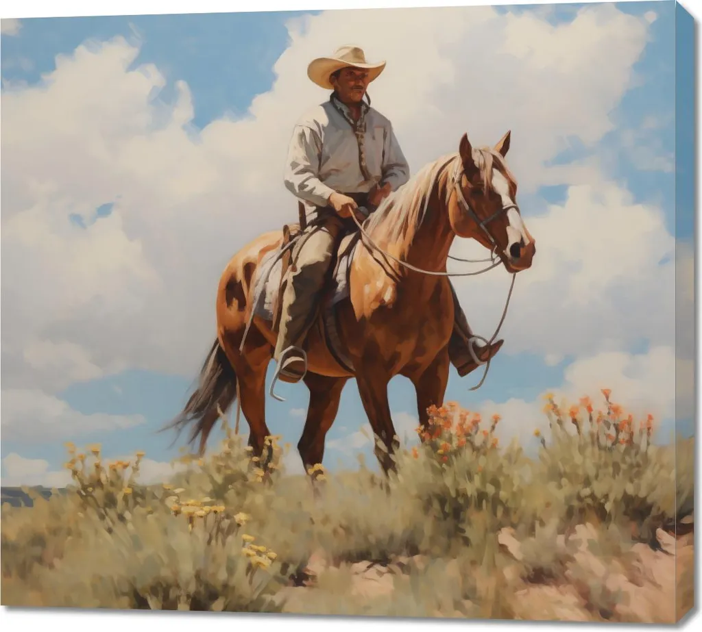 Quadro 100x90 cm L'eredità del selvaggio West | Stampa su Tela Premium