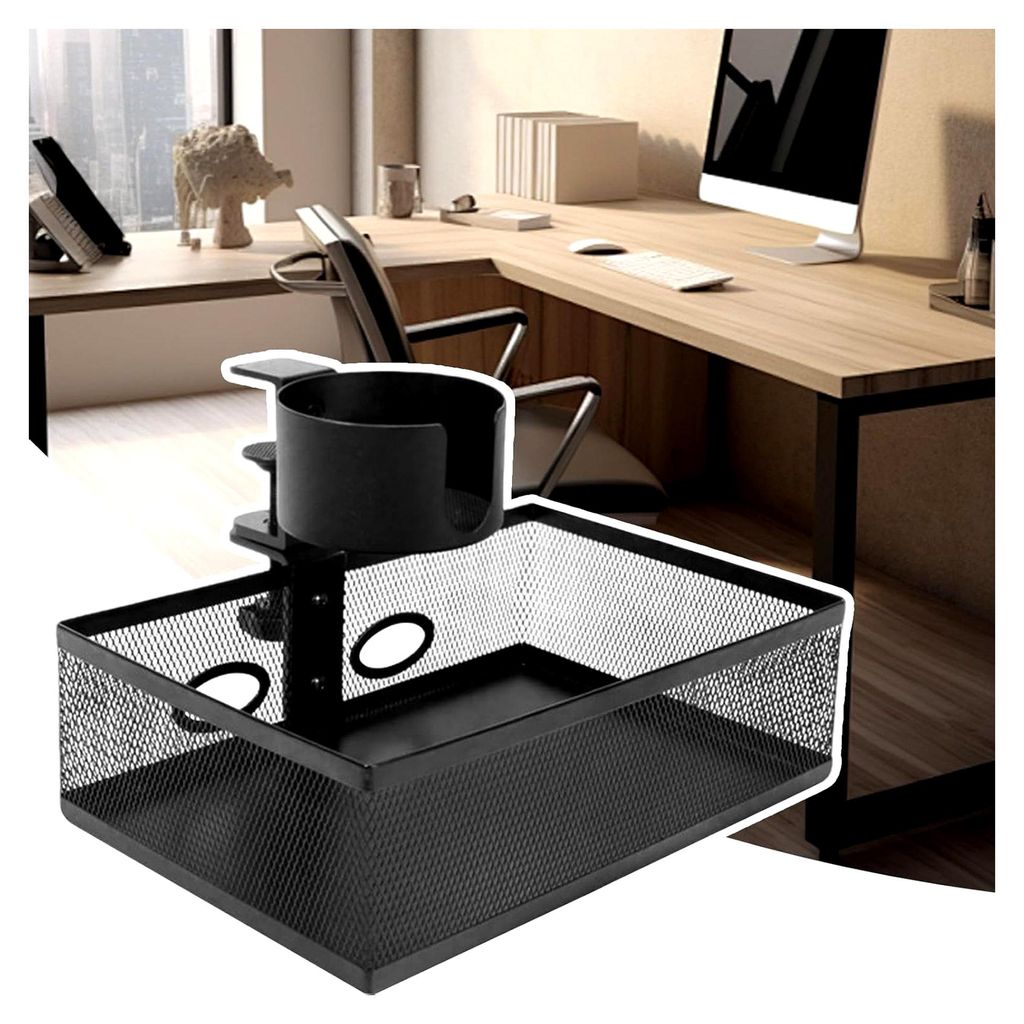 Clamp On Schreibtisch-Organizer | Platzsparende, 360 Grad drehbare Aufbewahrung | Unter Tisch montierbare Schublade - für Schlafzimmer, Klassenzim...