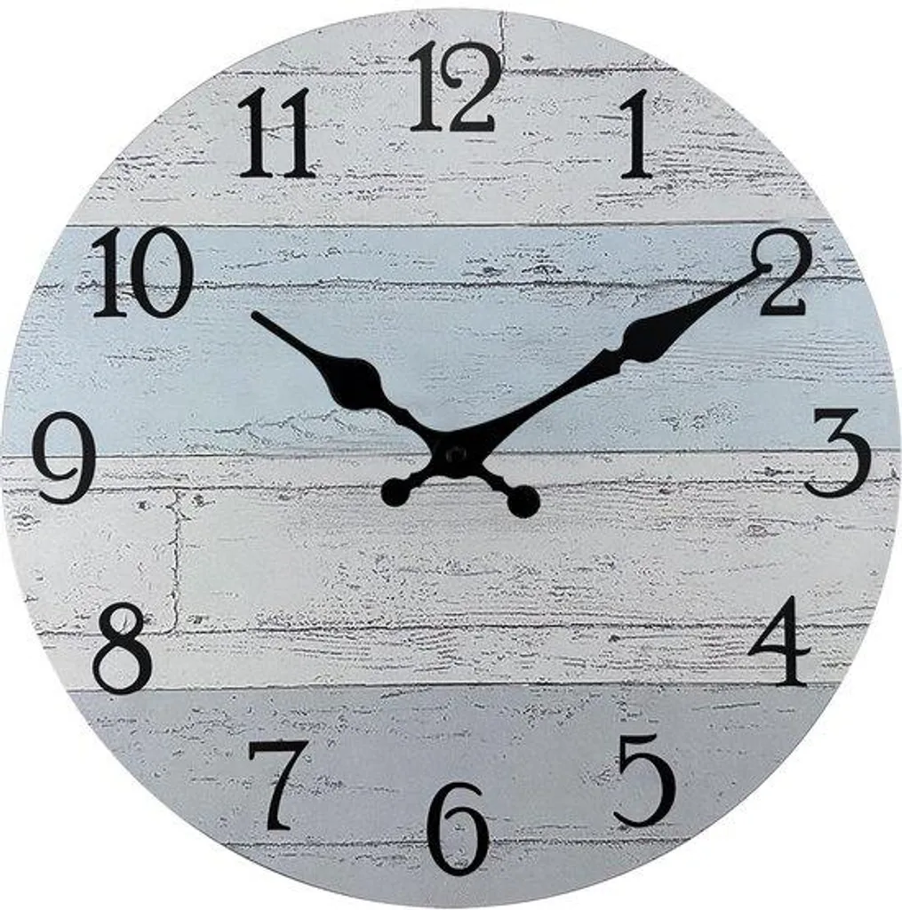Horloge murale décorative en bois de 40 cm au design marin rustique