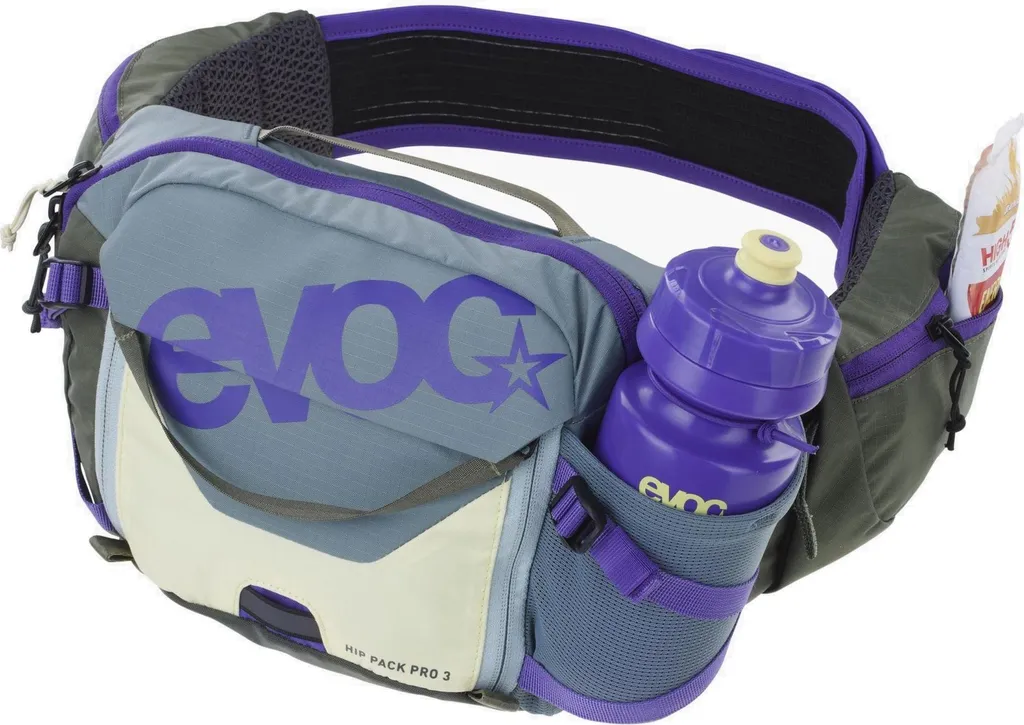 Evoc Hip Pack Pro 3 + Bladder Sac Banane de Vélo 1.5L Vert Mixte