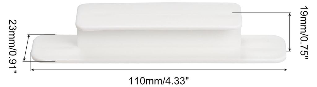 4Pcs Selbstkleben Griffe Wei? Kunststoff selbstklebende Instant Schublade Griffe Ziehen fš¹r Bad Schrank Kleiderschrank Kommode Fenster (110mm/4,...