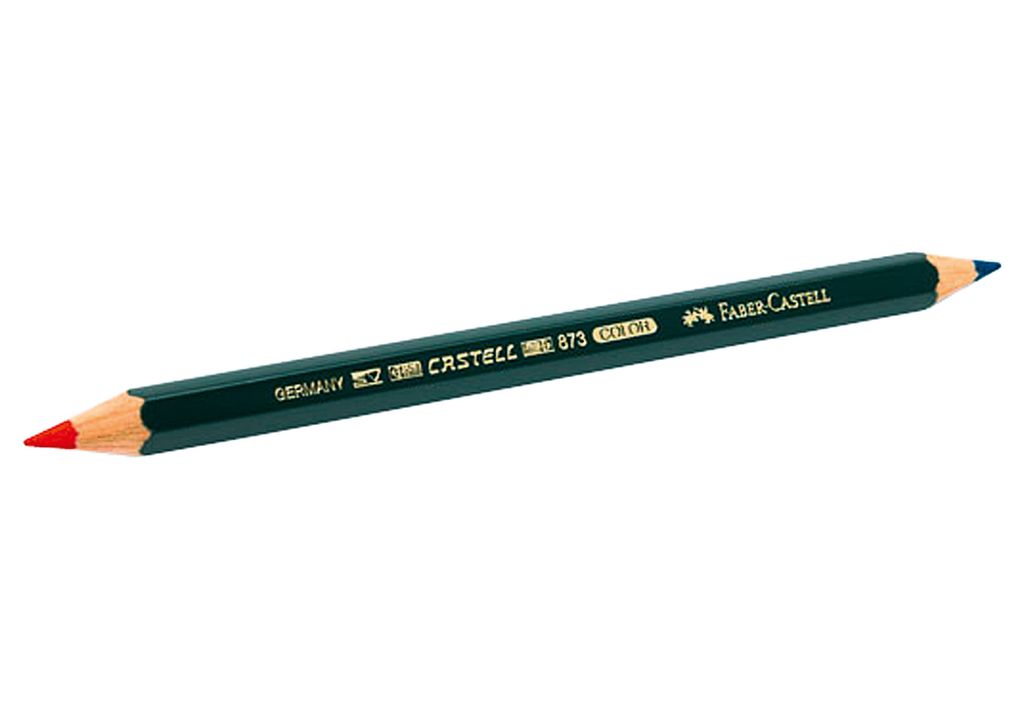 Faber-Castell Bürofarbstift Castell Color 873 rot-blau 12 Immagine del prodotto 