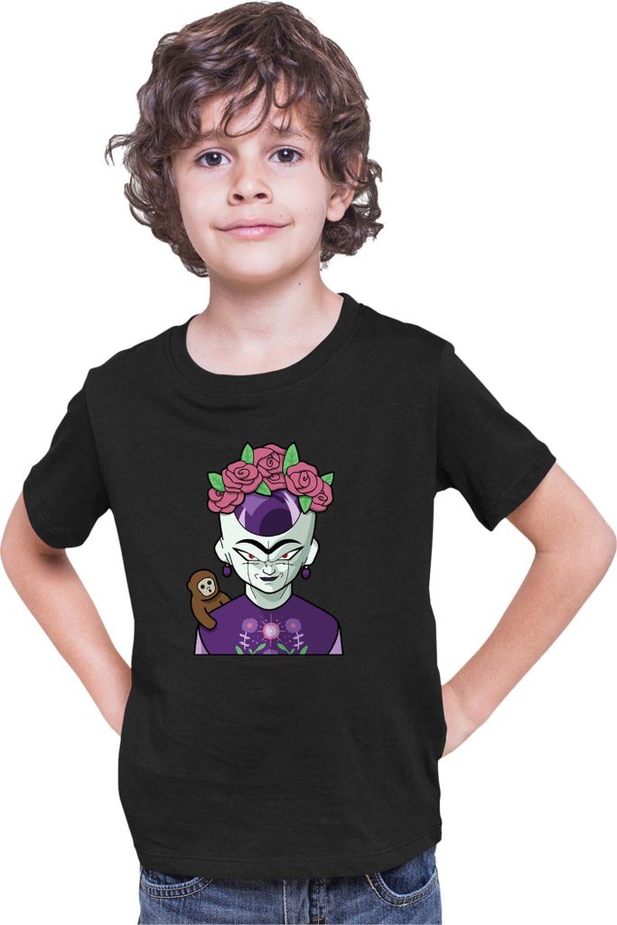 Kinder T-Shirt Dragon Anime Manga Ball Z Frieza 03, 7-8 Jahr - 128 / Schwarz