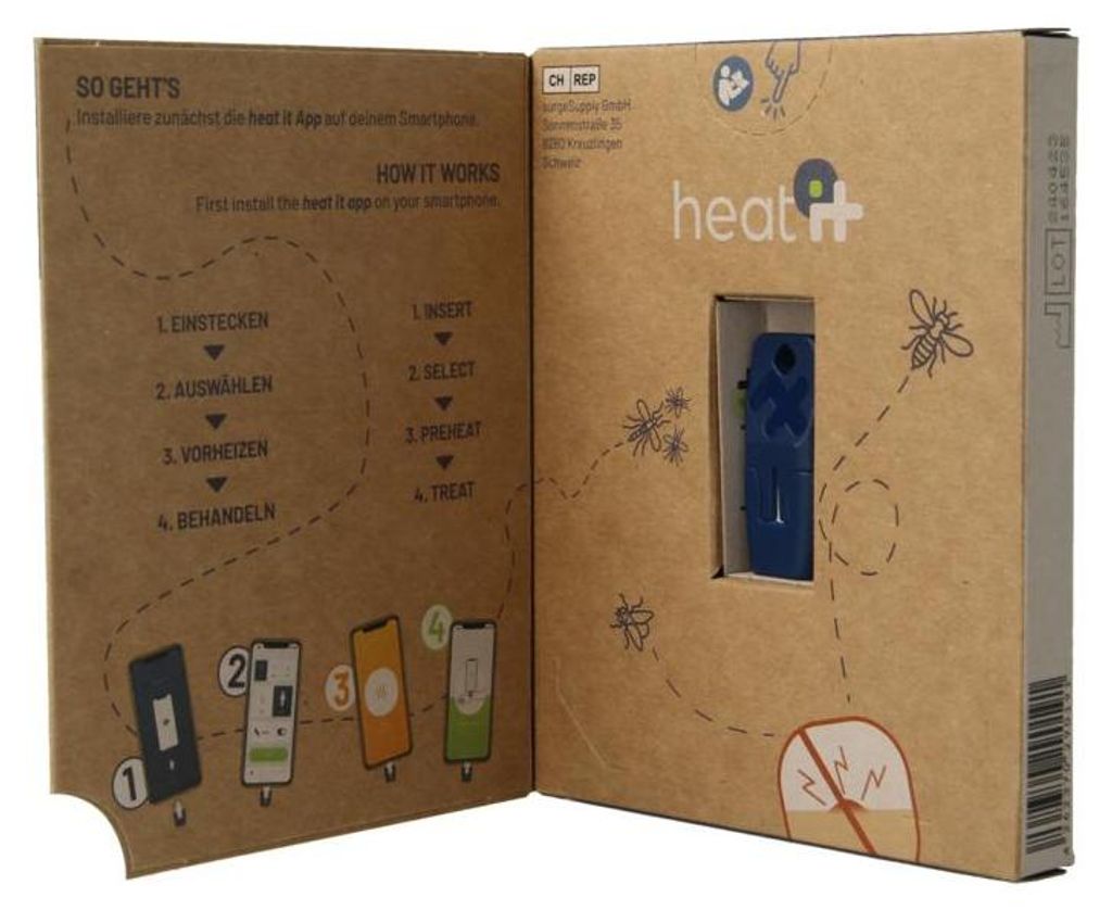 Heat-It Insect Bite Healer Classic Usb-C (1 stuk) Productafbeelding 