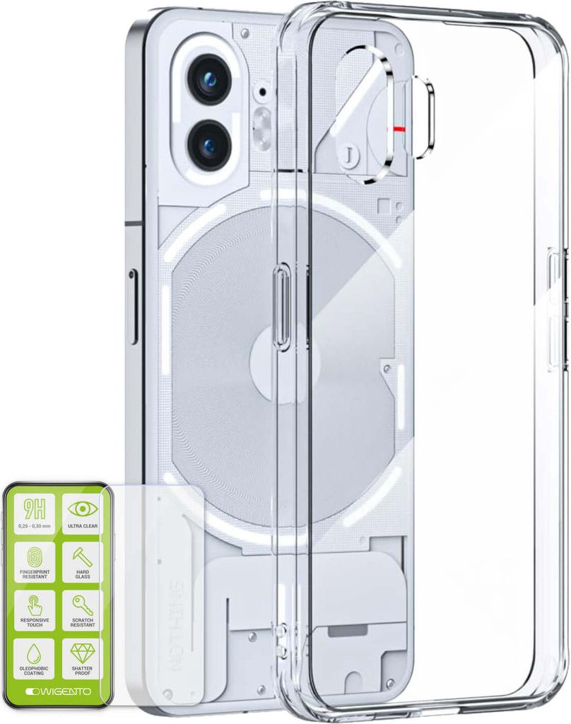Für Nothing Phone 2 Silikon Hülle H9 Glas Handy Tasche Etuis Cover Case Kappe