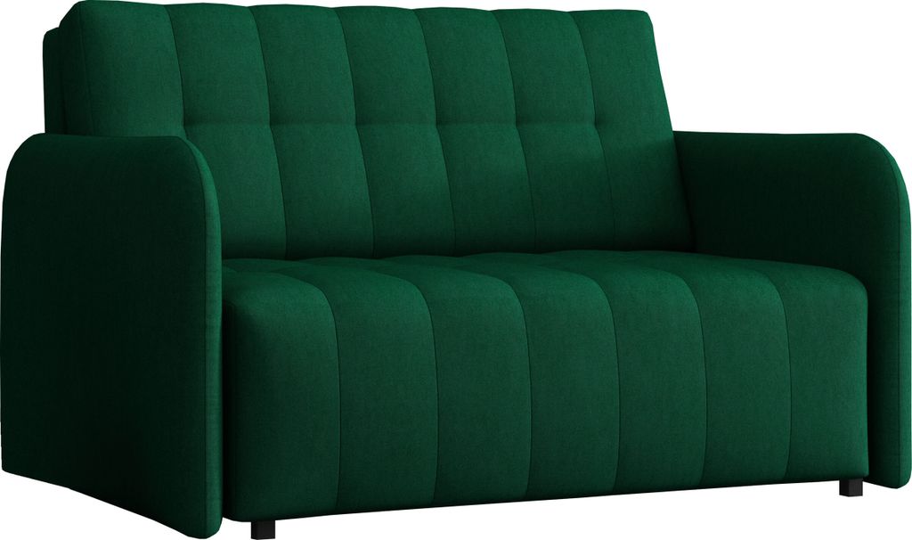 MIRJAN24 Schlafsofa Viva Grand II, 2 Sitzer Polstersofa inkl. Kissen, mit Bettkasten und Schlaffunktion, Stilvoll Couch (Farbe: Kronos 19)