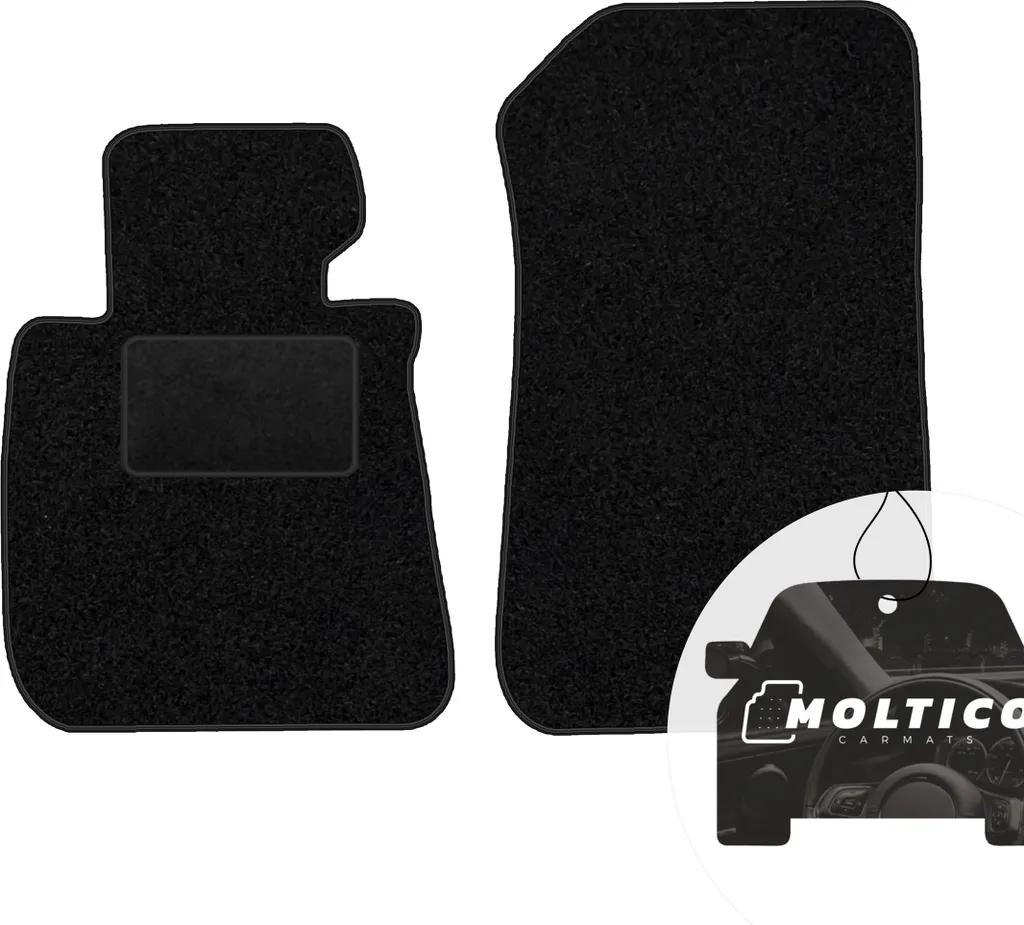 Set 2 Tappetini Anteriori Velours Nero per BMW E93 Cabrio 2007-2013