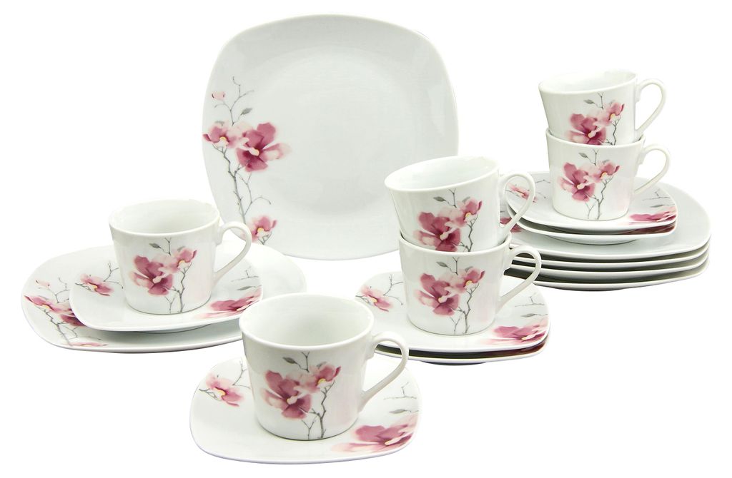 CreaTable, 20193, Amelie Aiko, Kaffeeservice 18-tlg, Porzellan