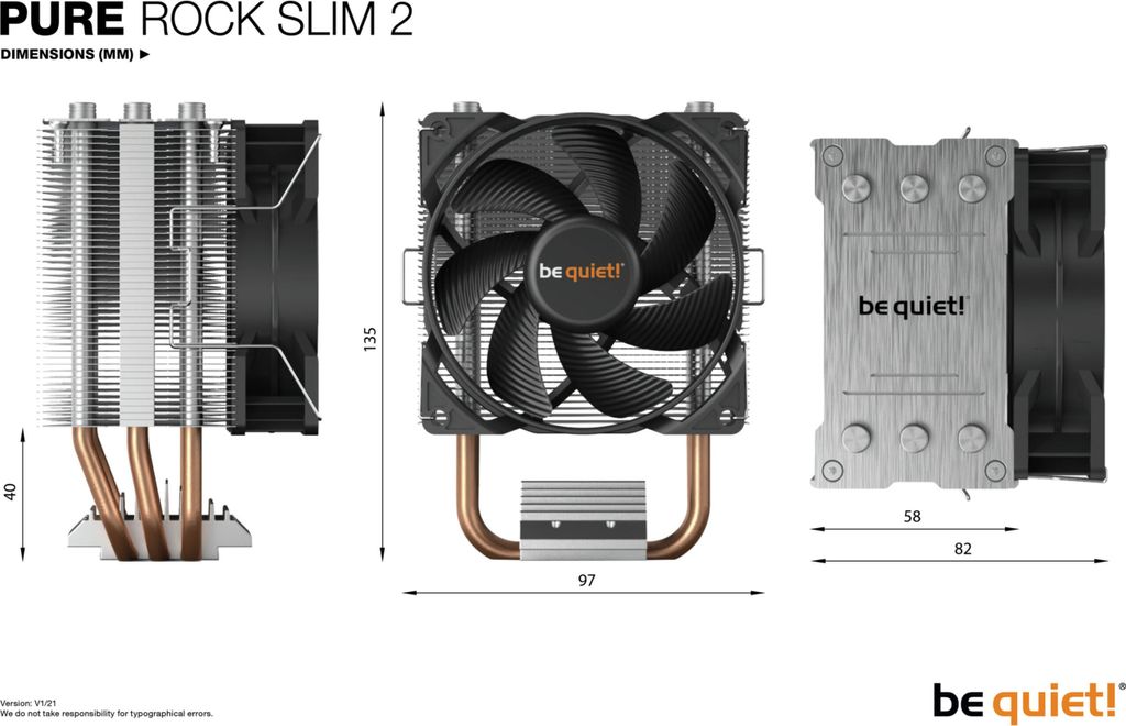 Be Quiet! Pure Rock Slim 2 - vzduchový chladič procesora - Obrázok produktu 14