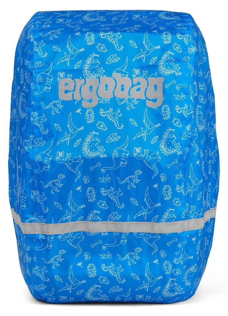 ergobag Regenhülle Raincape Dinos blau Produktbild 