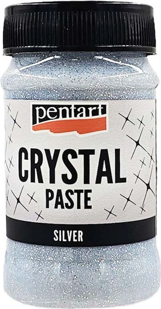 PENTART Crystal PASTE Kristallpaste Basteln Glitzersilber 100 ml