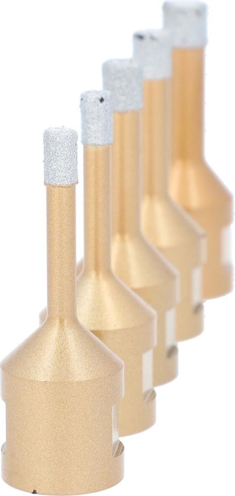 Diamant Bohrkronen Fliesenbohrer SET Winkelschleifer M14 Aufnahme inkl. Absaugung Ø 2x 6 mm, 2x 8 mm, 1x 10 mm
