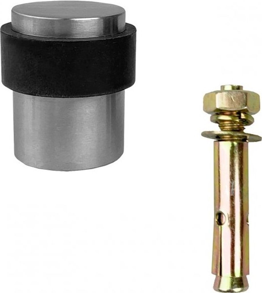 Edelstahl Türstopper Türpuffer Bodentürstopper Edelstahl zur festen Bodenmontage Ø38mm