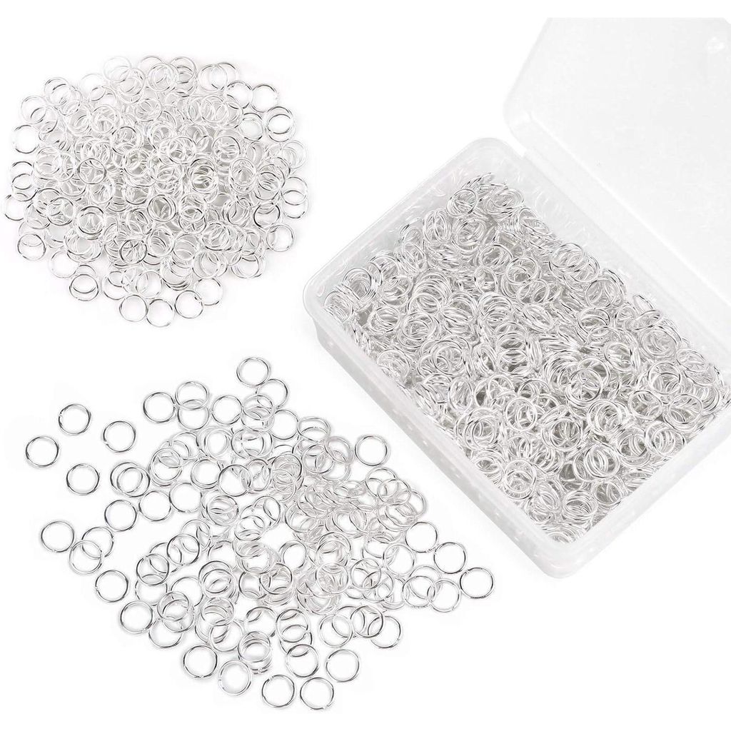 Spaltringe für Schmuck, 1200 Stück, Edelstahl, Silber, mit Produktbild 