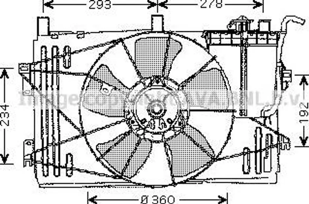 Ventilateur AVA TO7508 OE 1636121060 pour Toyota Avensis et Corolla