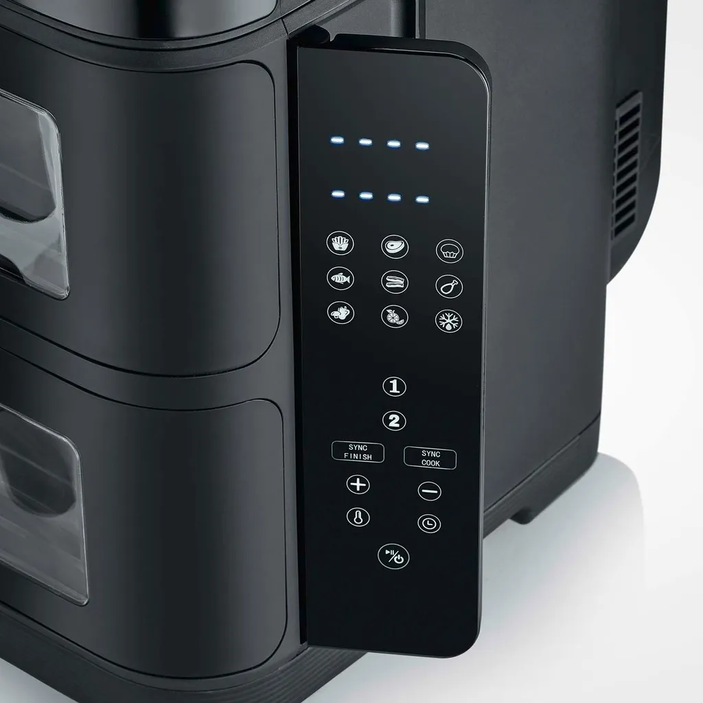 Friteuse à Air Severin 2600W Grande Capacité 2x5,5L Noir 19 Programmes - 5