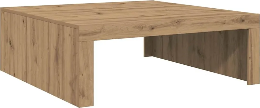Table basse bois composite robuste effet chêne pour décoration épurée