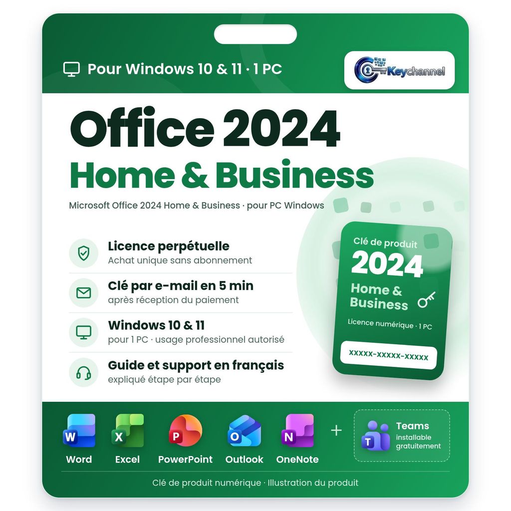 Microsoft Office 2024 Home & Business | Version complète Image du produit 