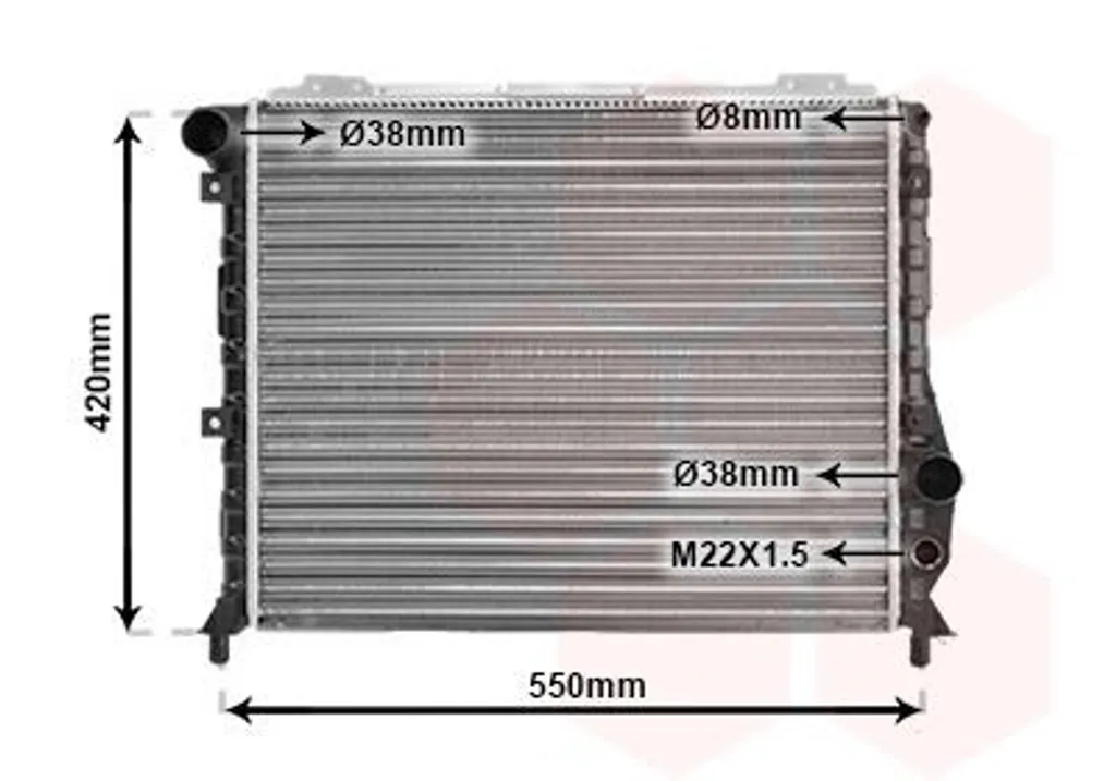 Radiateur Moteur VAN WEZEL 01002035 pour ALFA ROMEO 75 164 et 90
