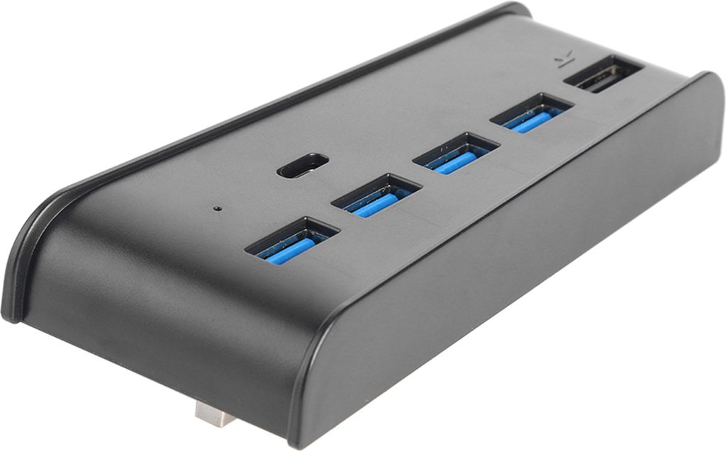 Hub Host-Konverter USB Typ-C Hochgeschwindigkeitsübertragungs-Expander-Adapter für PS5-Schwarz