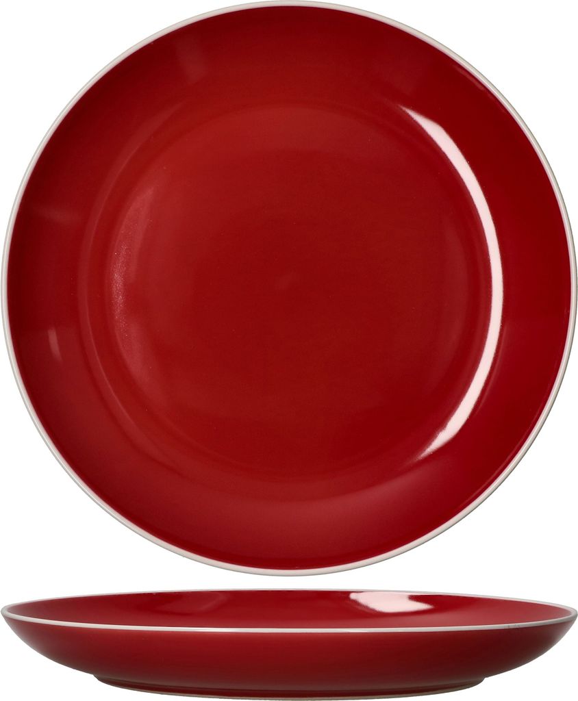 4er Set Linus rot Speiseteller Essteller Grill-Platte Produktbild 3