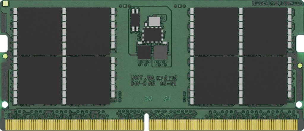 Kingston Technology ValueRAM 32 GB DDR5 5600 MT/s SO-DIMM Laptop-Arbeitsspeicher CL46 ungepuffert mit On-Die ECC