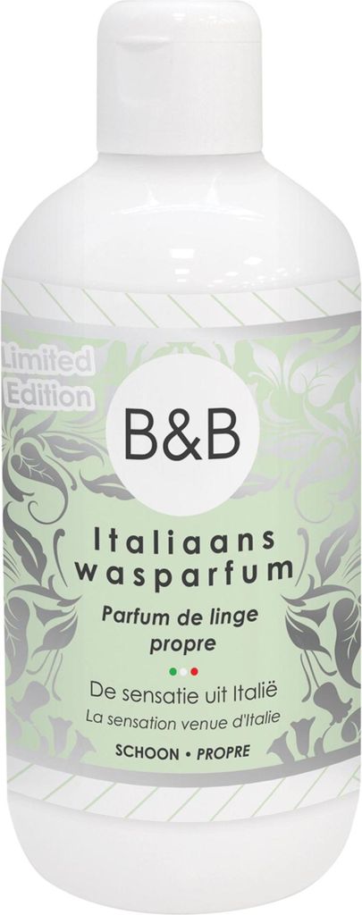 B&B Italiaans Wasparfum Wäscheparfüm Clean 250 ml blumiger Duftbooster für Wäsche