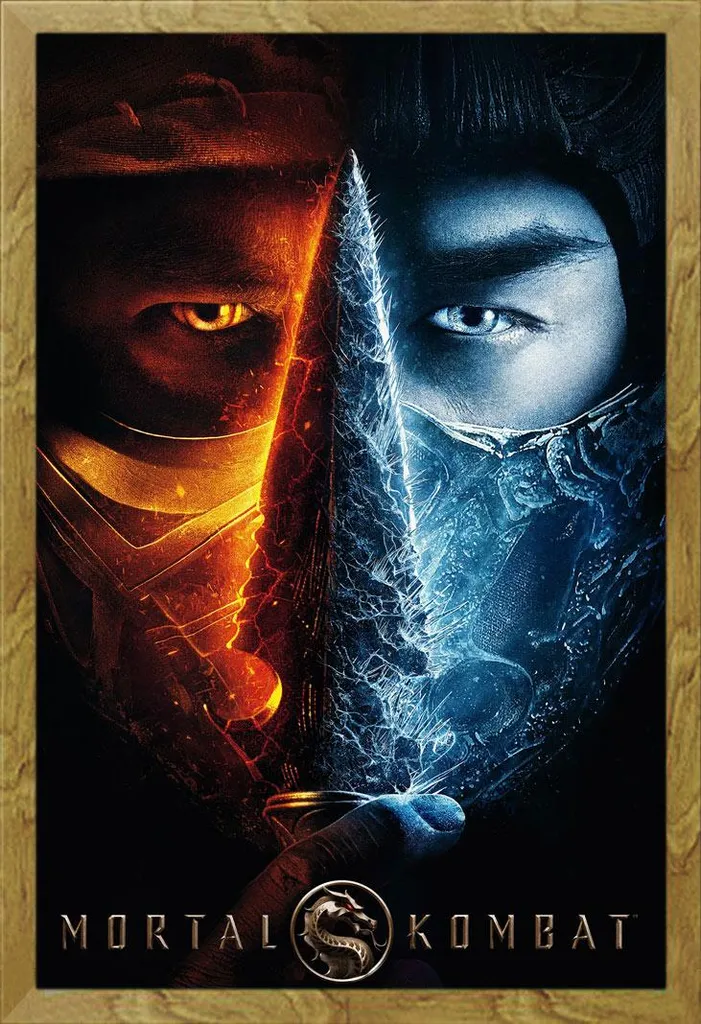 Mortal Kombat Poster Scorpion vs Sub-Zero | Cornice Shinsuke MDF