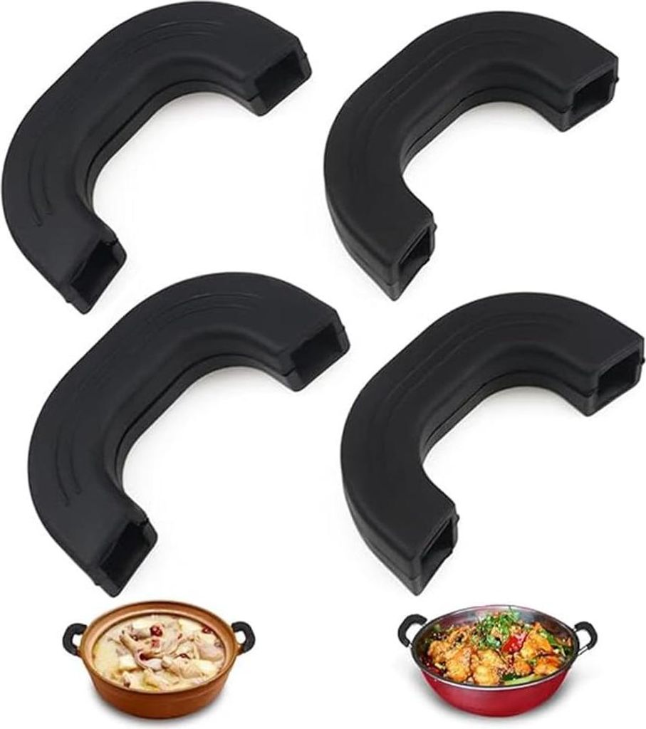 2 Paar Silikon Topfgriffe - Hitzebest?ndige Kš¹chenhelfer zum Schutz Ihrer Finger beim Kochen von Pfannengerichten, Ofenschalen und Woks,