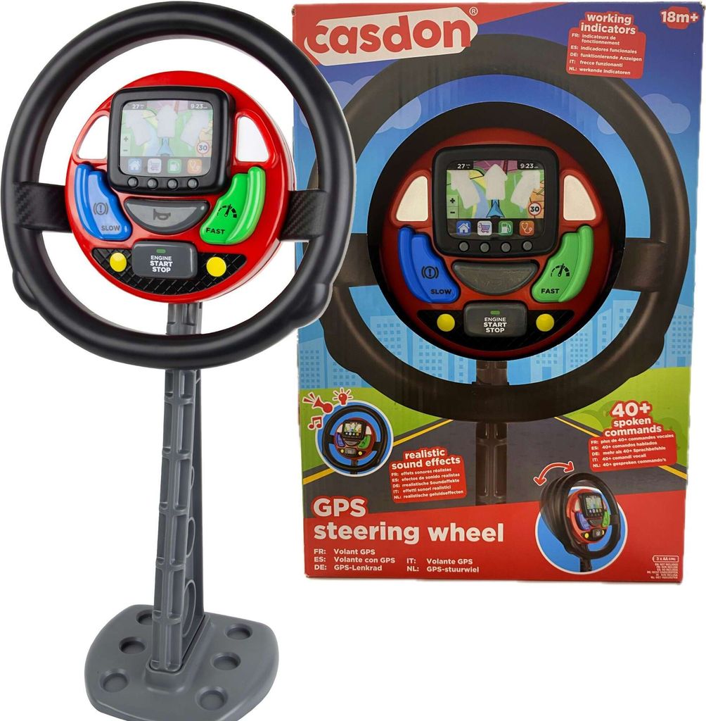 Casdon Spielzeuglenkrad mit Sat Nav - interaktives Produktbild 